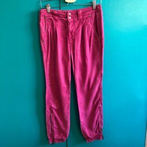 Fuchsia 7 for all mankind zipper leg pants